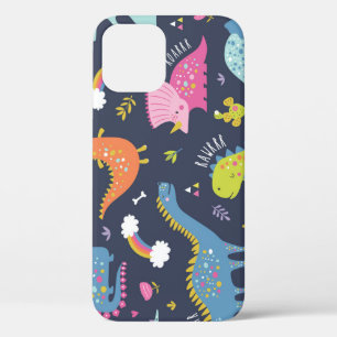 Kinder dinosaurussen: kleurrijk patroon Case-Mate iPhone case
