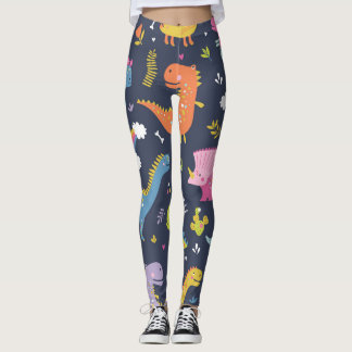 Kinder dinosaurussen: kleurrijk patroon leggings