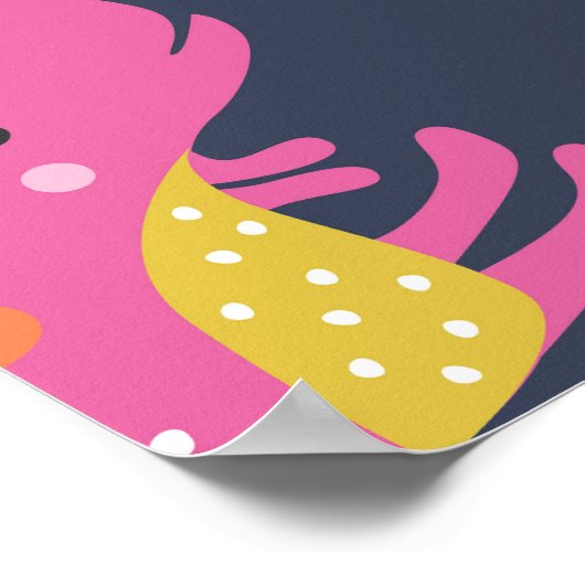 Kinder dinosaurussen: kleurrijk  patroon poster (Hoek)