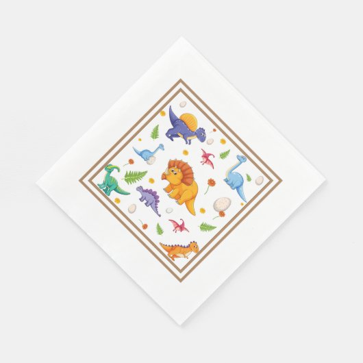 Kinder dinosaurussen servet (Hoek)