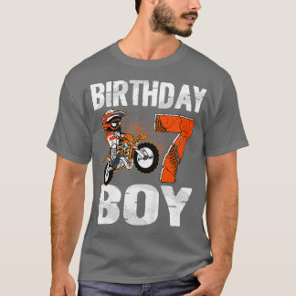 Kinder Dirt Bike Rider 7 jaar oude Motocross 7 jaa T-shirt