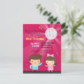Kinder Disco Ball Groove Dance Birthday Party Kaart (Staand voorkant)