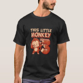 Kinder Dit apje is 3 Monkey Ape Animale 3r T-shirt (Voorkant)