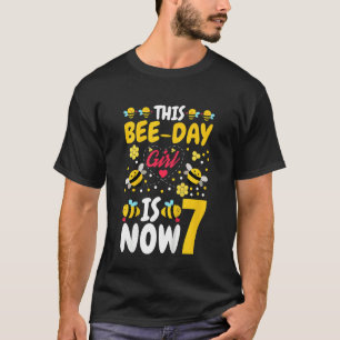 Kinder Dit Bijendagmeisje is nu 7 7e verjaardagsfe T-shirt
