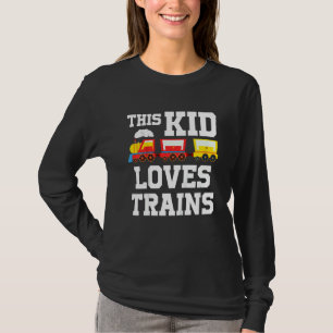 Kinder Dit Kind houdt van treinen outfit voor jong T-shirt
