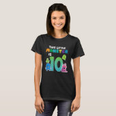 Kinder Dit kleine monster is 10 jaar oud 10e geboo T-shirt (Voorkant volledig)