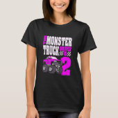 Kinder dit Monster Truck Driver is 2 sterdag boven T-shirt (Voorkant)