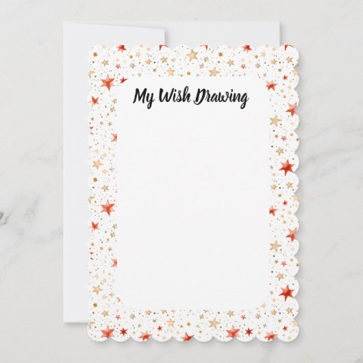 Kinder DIY Blank Verlanglijstje Activiteit Geperso Kaart (Achterkant)