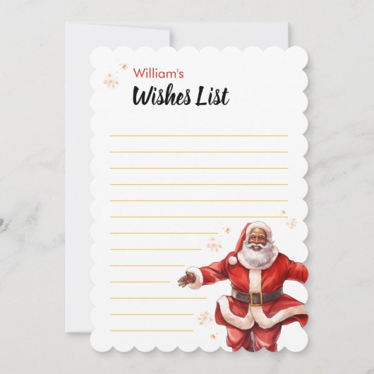 Kinder DIY Blank Verlanglijstje Activiteit Geperso Kaart (Voorkant)