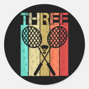 Kinder Dminton 3 Verjaardag Jongen Meisje Dminton Ronde Sticker