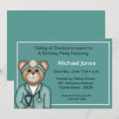 Kinder Doctor Uitnodigingen (Voorkant / Achterkant)