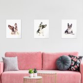 Kinder Dog Wall Art, Boston Terrier Poster Muurkunst Sets (Woonkamer)