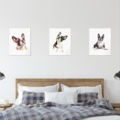 Kinder Dog Wall Art, Boston Terrier Poster Muurkunst Sets (Slaapkamer)