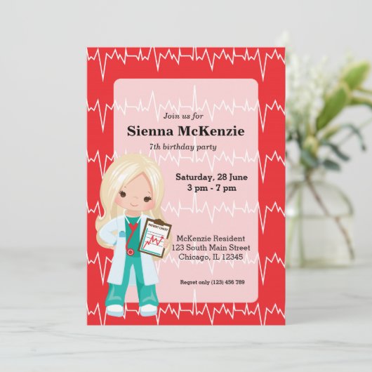 Kinder dokter kaart (Staand voorkant)