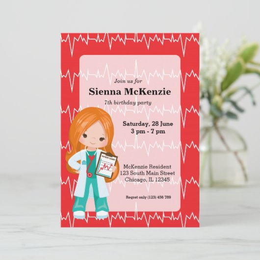 Kinder dokter kaart (Staand voorkant)