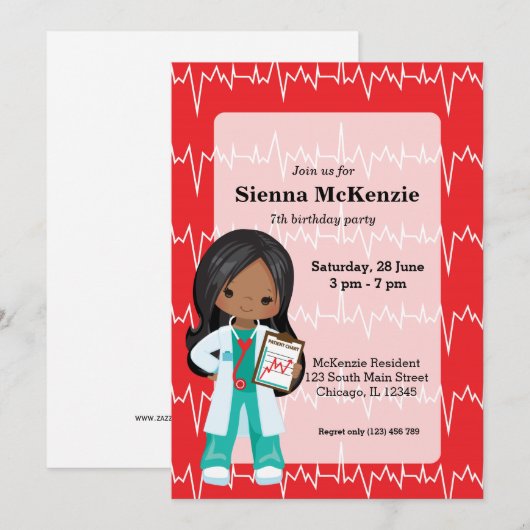 Kinder dokter kaart (Voorkant / Achterkant)