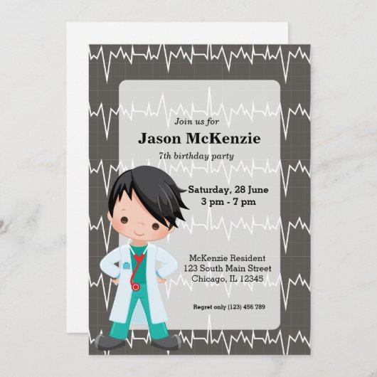 Kinder dokter kaart (Voorkant / Achterkant)