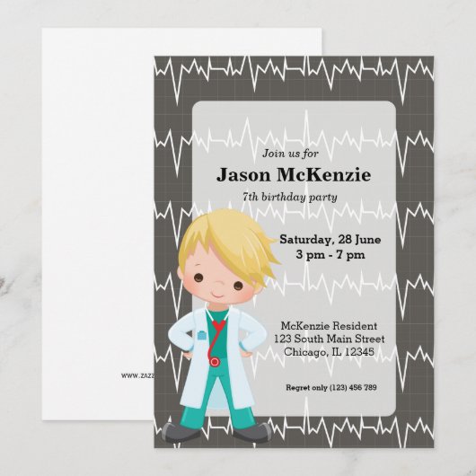 Kinder dokter kaart (Voorkant / Achterkant)