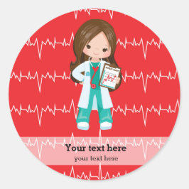 Kinder dokter ronde sticker