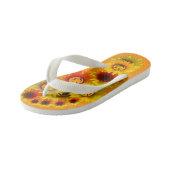 Kinder donkere Oranje Unisex Teenslippers (Schuin)