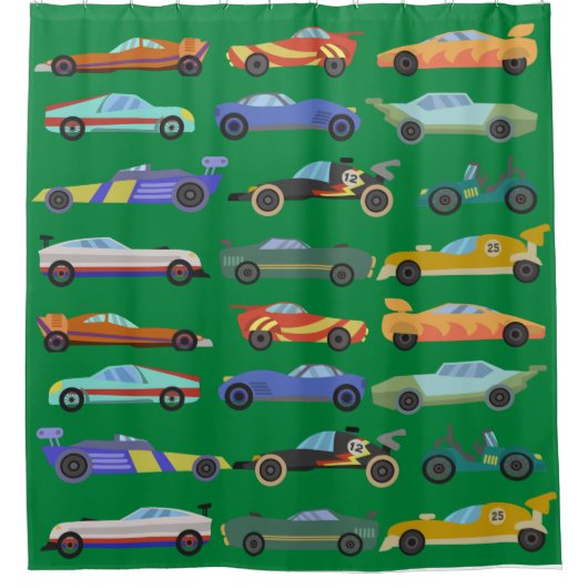 Kinder donkergroen rolgordijn douchegordijn (Voorkant)