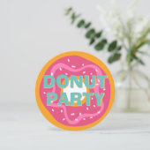 Kinder Donut Party Meisje Verjaardag Kaart (Staand voorkant)