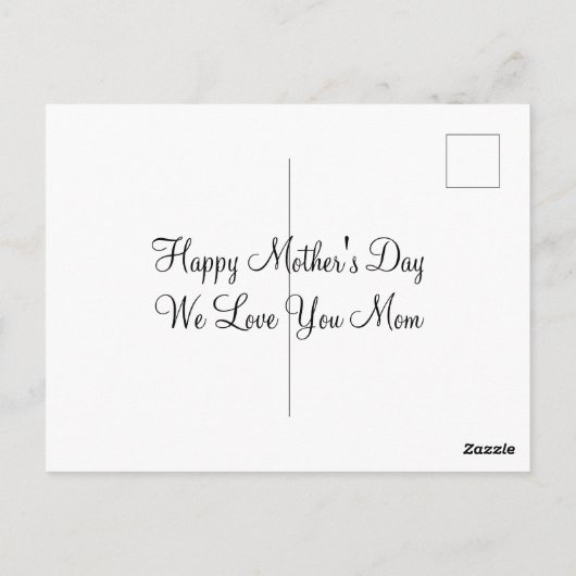 Kinder Doodle Happy Moederdag Briefkaart (Achterkant)