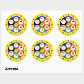 Kinder doorvoerdrager Bord Ronde Sticker (Vel)
