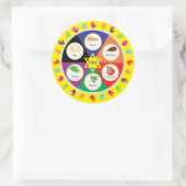 Kinder doorvoerdrager Bord Ronde Sticker (Tas)