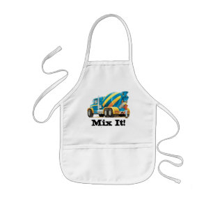 Kinder douaneconcrete mixer Truck Young Chefs Apro Schort