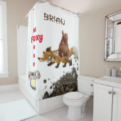 Kinder douche gordijn vos-muis (In situ)
