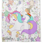 Kinder douchecyclus unicorn Stars Angel Douchegordijn (Voorkant)