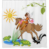 Kinder douchegordijn — Fairy Turtle Skunk (Voorkant)