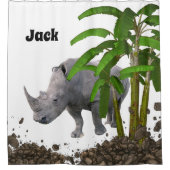 Kinder douchergordijn Rhinoceros Douchegordijn (Voorkant)