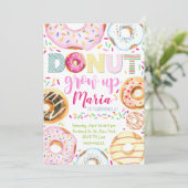 Kinder Doughnut Birthday Uitnodiging (Staand voorkant)