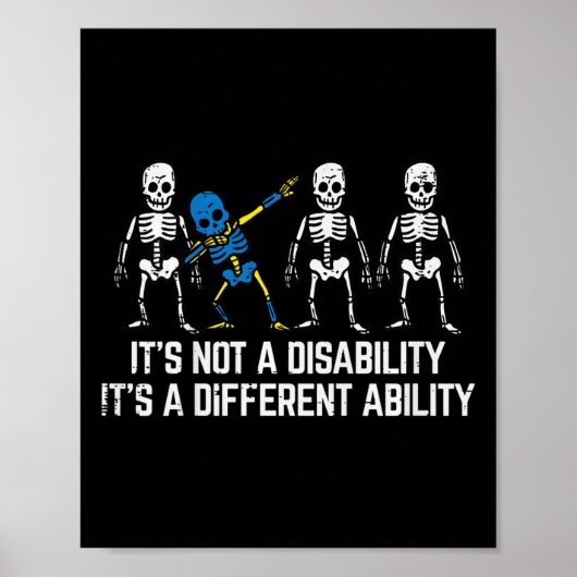 Kinder Down Syndrome Awareness Skeleton DAB niet D Poster (Voorkant)