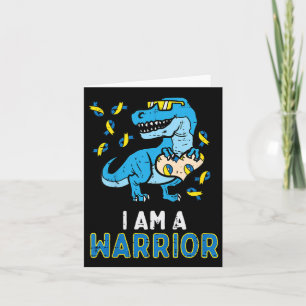 Kinder Downsyndroom Warrior Dino Awareness Trex Bo Kaart