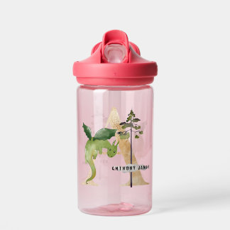 Kinder Dragon Custom Name Monogram Een School Play Waterfles