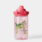 Kinder Dragon Custom Name Monogram Een School Play Waterfles (Achterkant)