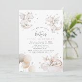 Kinder Dragon Verjaardagsfeestuitnodiging Kaart (Staand voorkant)