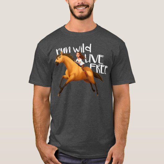 Kinder DreamWorks Spirit die gratis en gratis live T-shirt (Voorkant)