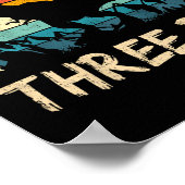 Kinder drie dagen 3e verjaardag Dinosaur 3 jaar Poster (Hoek)