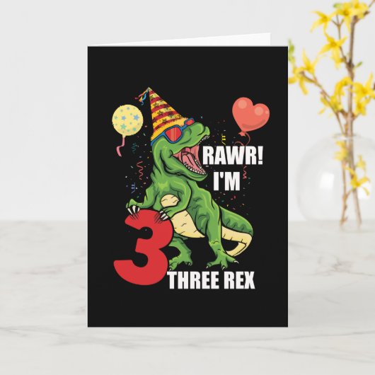 Kinder Drie Rex 3 jaar oude dag derde dag feestdag Kaart (Gele Bloem)