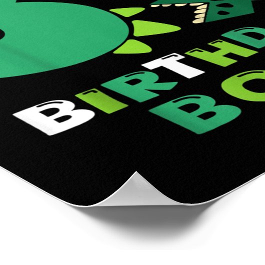 Kinder Drie Rex Verjaardag Jongen 3e Verjaardag Di Poster (Hoek)