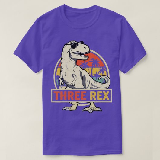 Kinder driedaagse Dinosaur 3 T-shirt (Design voorkant)
