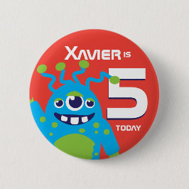 Kinder driekleppige uitheemse naamouderknoop ronde button 5,7 cm