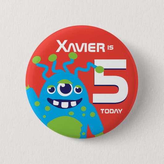 Kinder driekleppige uitheemse naamouderknoop ronde button 5,7 cm (Voorkant)