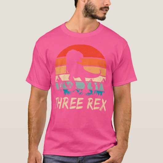 Kinder driemaal driedaags Shirt Dinosaur 3 (Voorkant)