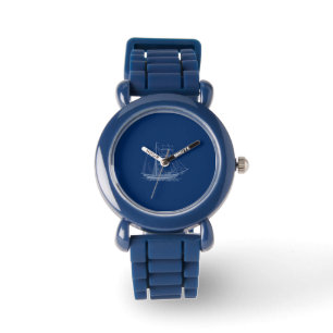 Kinder E-Watch met Blue Ship Design – Fun Nautical Horloge