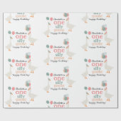 Kinder Een Gekke Gans 1e Leuke Verjaardag Custom N Cadeaupapier (Vlak)